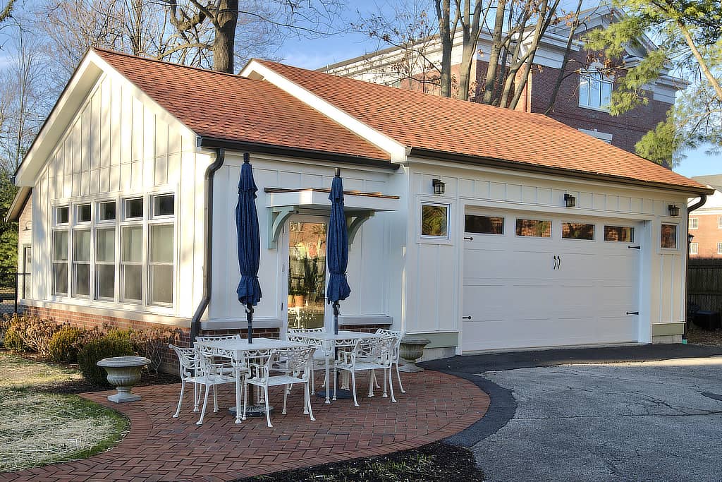 Garage and patio